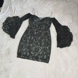Gothic black lace dress